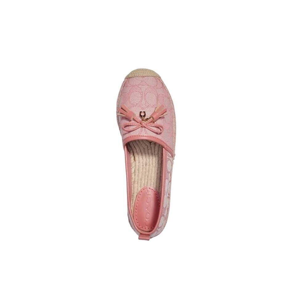 COACH PINK FLATS CARSON ESPADRILLE SHOES SIZE 11 - Picture 3 of 5